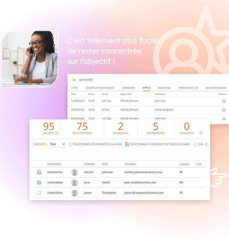 Conserver vos contacts | CRM CentrixOne | France