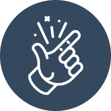 Icône d'un claquement de doigt - CRM CentrixOne