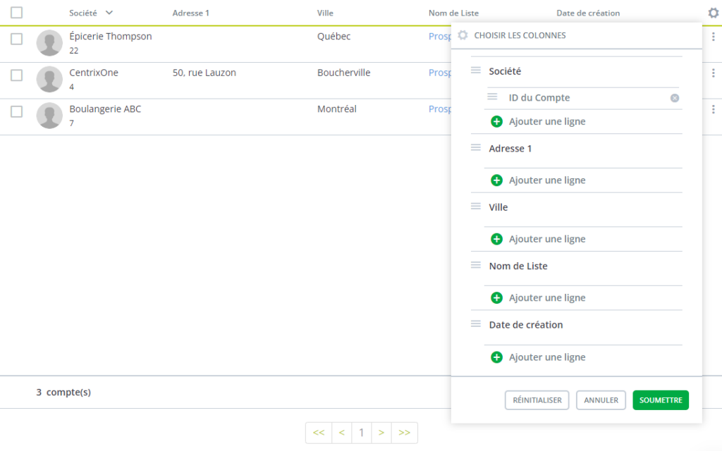 NOUVEAUTÉS - CENTRIXONE - Nouveaux paramètres pour les stades de vente