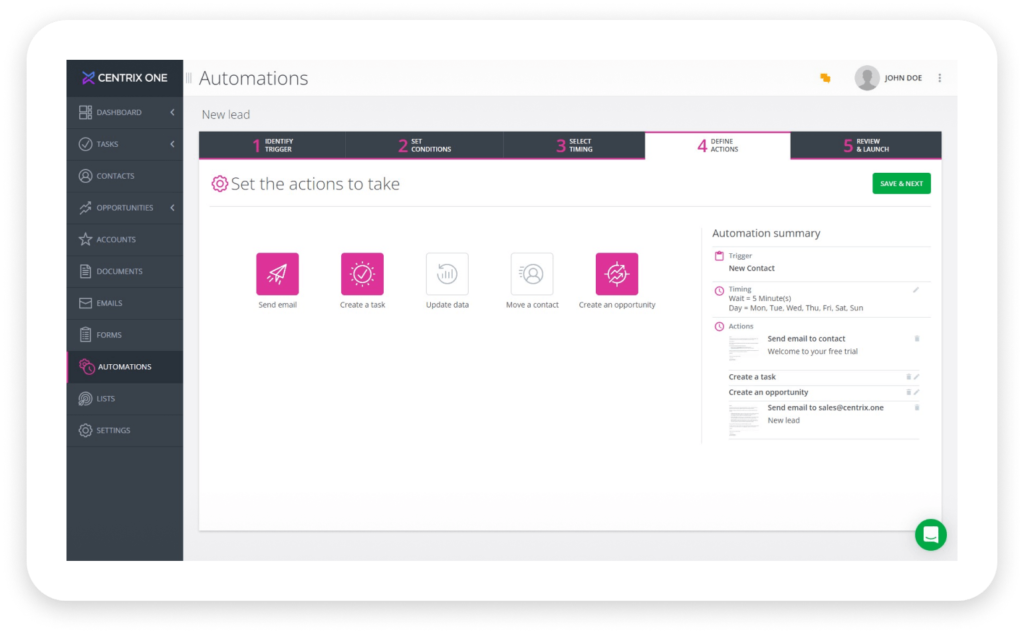 CRM Centrixone Image Automations