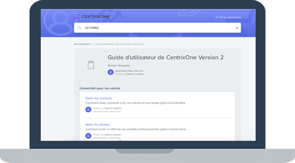 Sync Acomba with CRM CentrixOne step 2