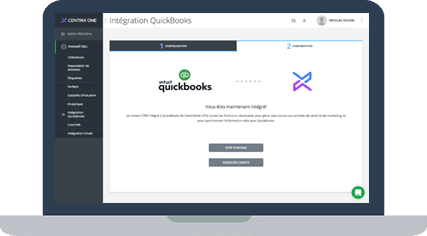 Sync QuickBooks with CRM CentrixOne step 2
